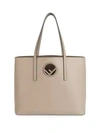 Fendi Women's Leather Shopper In Tortora