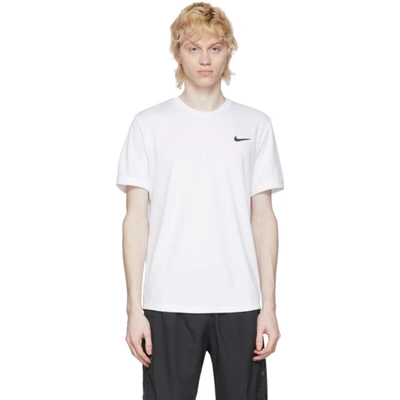 Nike White Dri-fit Tennis T-shirt In 100 White/w