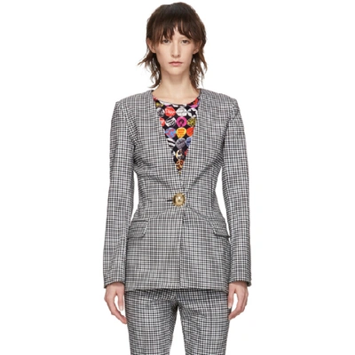 Opening Ceremony Gingham Cady Blazer In 0002 Blackm