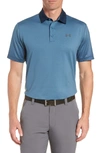 Under Armour 'playoff' Loose Fit Short Sleeve Polo In Bass Blue/ Academy/ Rhino Grey
