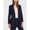 Allsaints Aleida Single-breasted Woven Jacket In Ink Blue