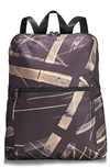 Tumi Voyageur - Just In Case Nylon Travel Backpack - Grey In Lines Print