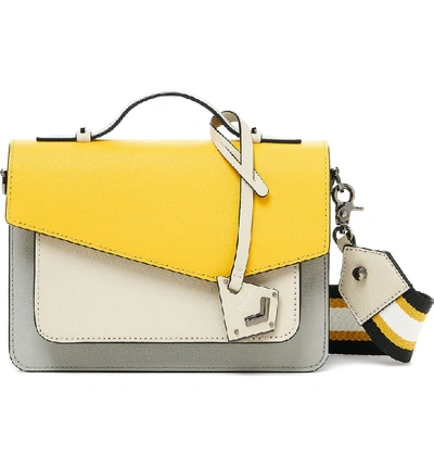 Botkier Cobble Hill Leather Crossbody Bag - Yellow In Marigold Pop