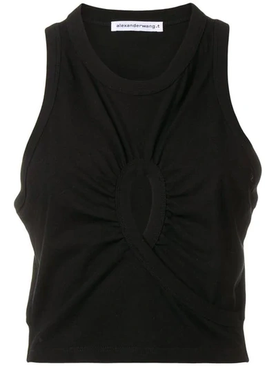 Alexander Wang T Alexanderwang.t High Twist Jersey Cropped Top In Black