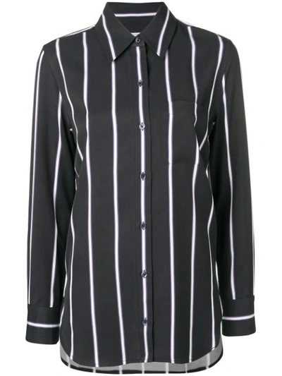 Equipment Bradner Striped Twill Shirt In Eclipse Noir Vi
