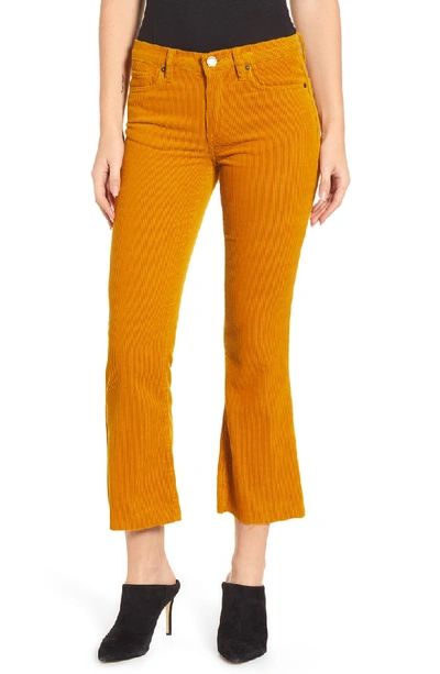Blanknyc Corduroy Crop Flare Pants In Marigold