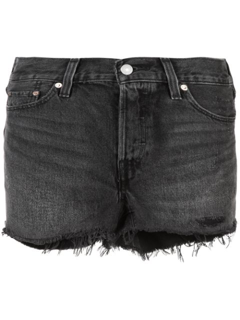 levis black denim shorts