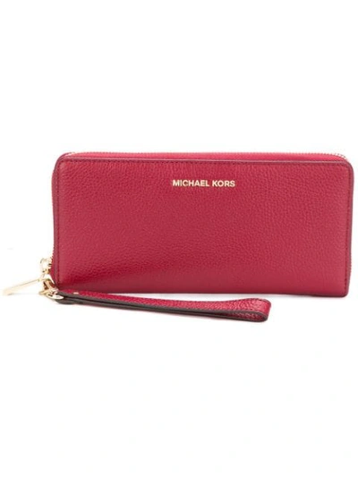 Michael Michael Kors Mercer Continental Wallet - Red In Red