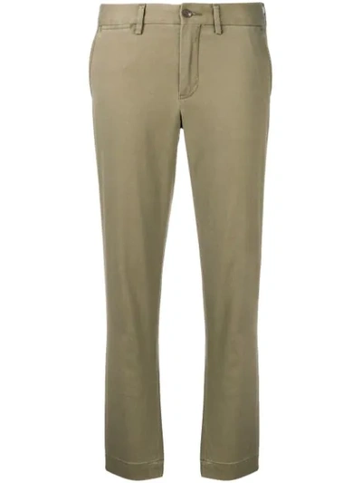 Polo Ralph Lauren Cropped Skinny Chinos In Green