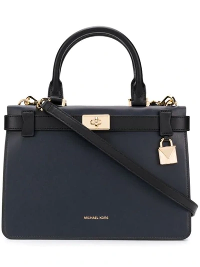 Michael Michael Kors Tatiana Satchel Bag In Blue