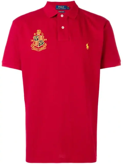 Polo Ralph Lauren Logo Polo Shirt In Red