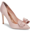 Ted Baker Women's Skalett Satin Bow Pointed Toe Pumps In Light Pink Satin