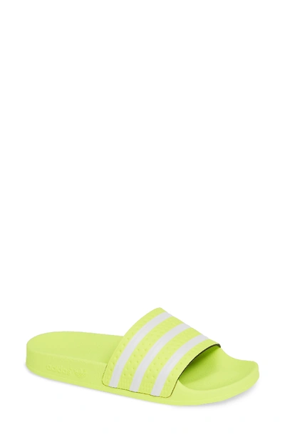 Adidas Originals 'adilette' Slide Sandal In Semi Frozen Yellow