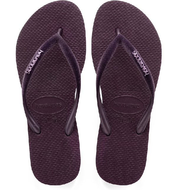 havaianas slim velvet black