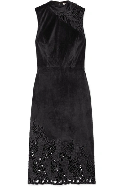 black work dress plus size Women Size M Alice + Olivia Black, yellow, green, blue Floral Viscose Dress  – VIDA STYLE SHOP main image 0