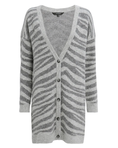 Exclusive For Intermix Nala Zebra Cardigan In Grey