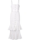 Alexis Lyssa Tiered Ruffle Lace Dress In White