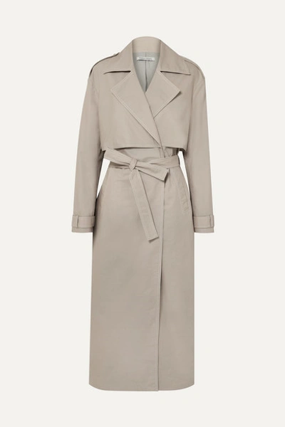 Anna Quan Inez Cotton-canvas Trench Coat In Beige