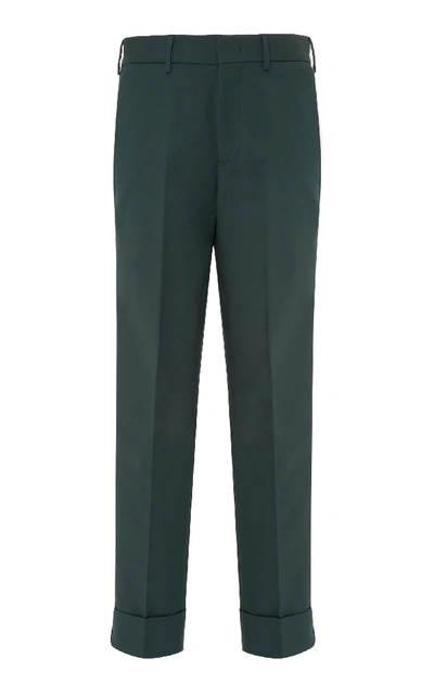 Pt Forward Side Stripe Cotton-blend Pants In Green