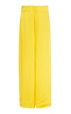 Arje Amora Oversized Satin Pants In Yellow