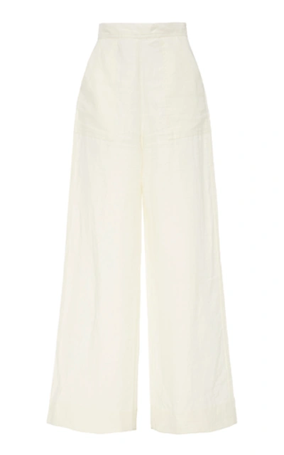 Alix Of Bohemia Limited Edition Catherine Ivory Linen Trousers In White