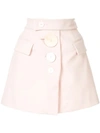 Acler Lynne High Waisted Mini Skirt In Pink