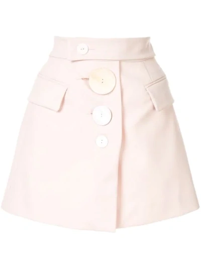 Acler Lynne High Waisted Mini Skirt In Pink