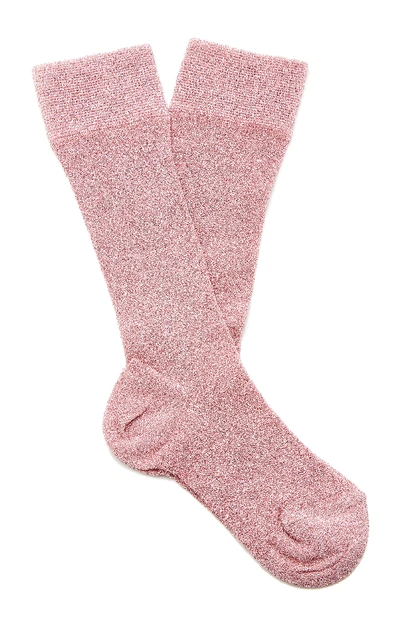 Isabel Marant Mileya Marbled Socks In Pink