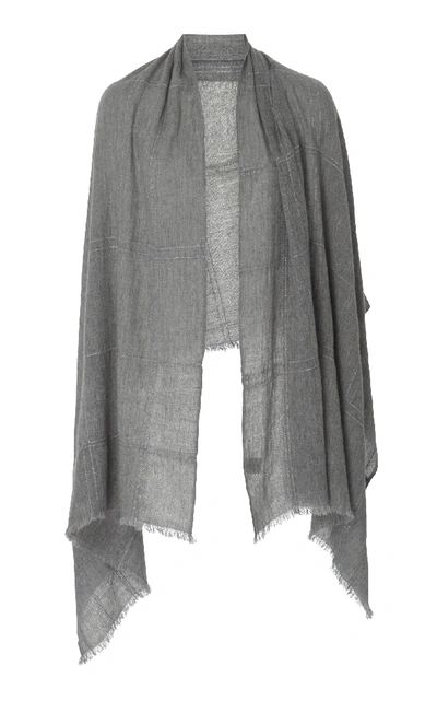 Lanificio Arca Woven Cashmere Scarf In Grey