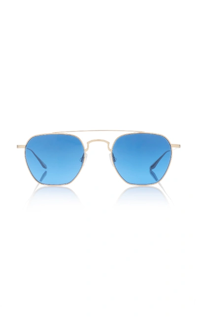 Barton Perreira Doyen Titanium Sunglasses In Blue
