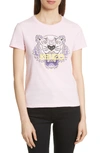 Kenzo Classic Tiger Graphic Tee In Flamingo Pink