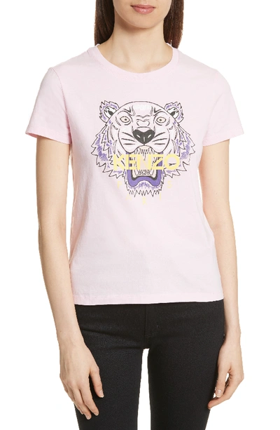 Kenzo Classic Tiger Graphic Tee In Flamingo Pink