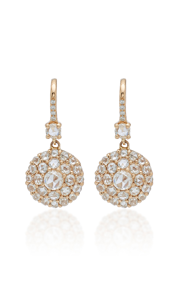 Nam Cho 18k Rose Gold And Diamond Earrings In Pink Modesens