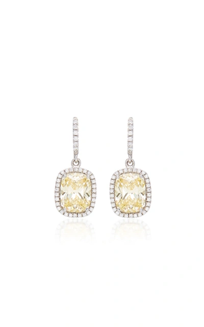 Anabela Chan Women's 18k White Gold Vermeil; Sapphire; And Diamond Earrings