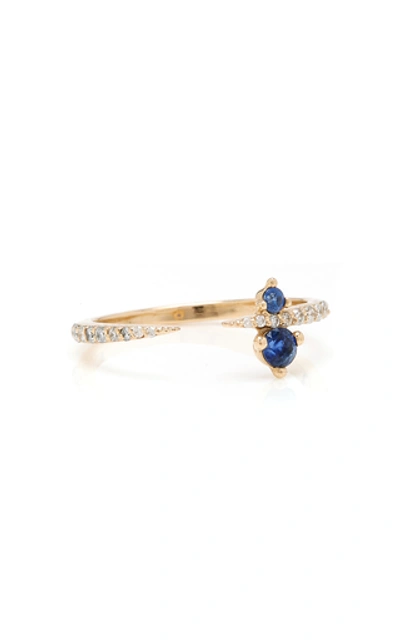 Sophie Ratner 14k Gold, Sapphire And Diamond Ring