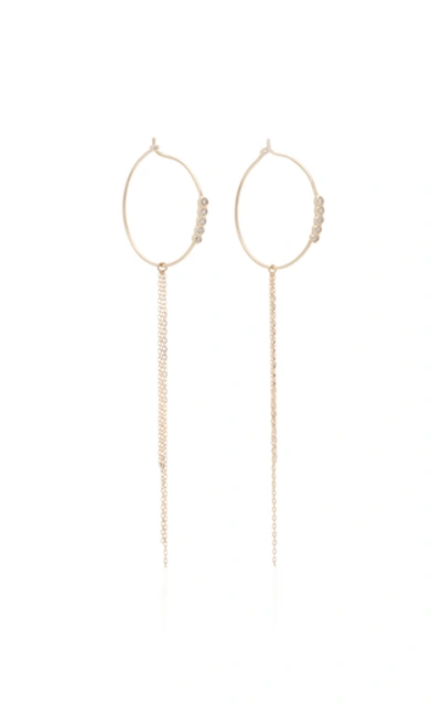 Sophie Ratner 14k Gold Diamond Chain And Hoop Earrings