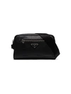 Prada Saffiano Leather Belt Bag In Black