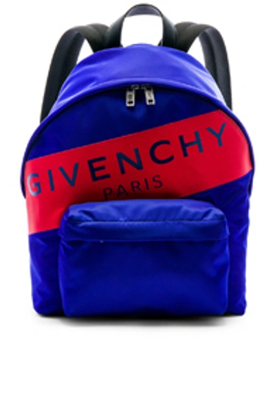 Givenchy Urban Backpacks Logo Shell Backpack In Blue