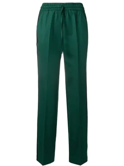 P.a.r.o.s.h Straight Leg Stripe Trousers In Green