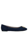 Tory Burch Ballet Flats In Dark Blue