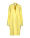 Harris Wharf London Coats In Yellow