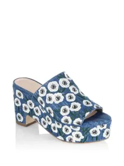 Loeffler Randall Amara Platform Sandals In Indigo