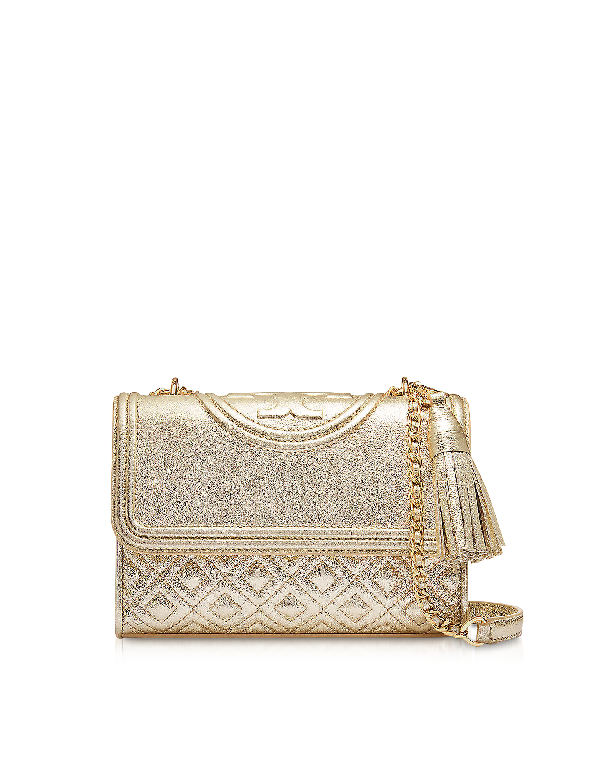 tory burch fleming metallic