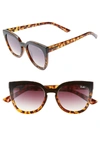 Quay Women's Noosa Cat Eye Sunglasses, 55mm In Black To Tort / Brown Fade
