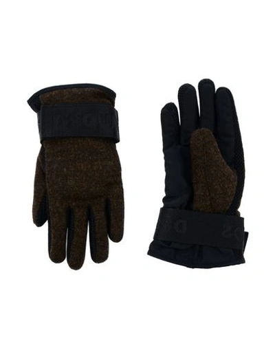 Dsquared2 Gloves In Khaki