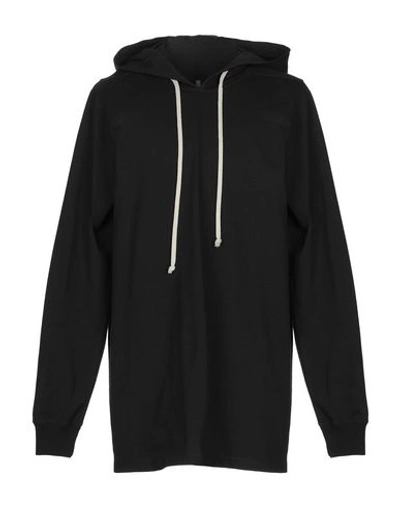 Rick Owens Hooded Sweatshirt In Black
