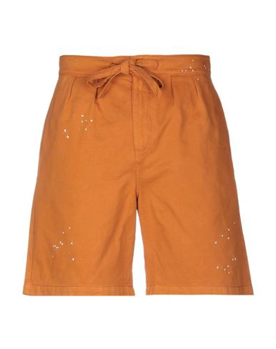 Paura Man Shorts & Bermuda Shorts Camel Size S Cotton In Beige