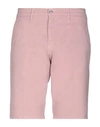 Manuel Ritz Man Shorts & Bermuda Shorts Pastel Pink Size 28 Cotton, Elastane