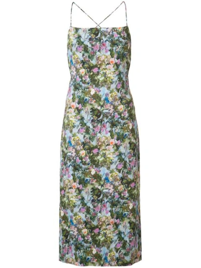 Cushnie Et Ochs Donna Open-back Floral-print Stretch-cady Dress In Floral Print