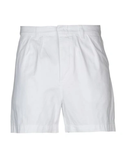 Paura Man Shorts & Bermuda Shorts White Size M Cotton In White